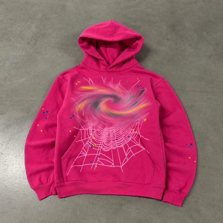 Spider Men's Pink Hoodie